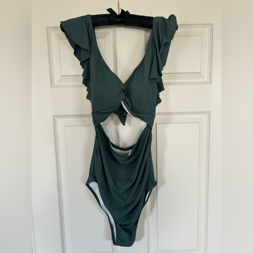 Maternity Green One Piece Swimsuit